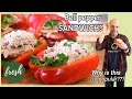 Bell Pepper Sandwich MadeTwo Ways - Cream Cheese and Tuna Salad
