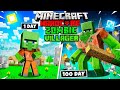 I Survived 100 Days as a Zombie Villager in Minecraft Hardcore ( Hindi)