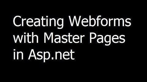 016 - Creating Webforms with Master Pages in Asp.net  - Urdu Hindi