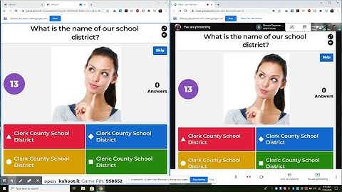 Kahoot Played in Google Meet