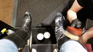 KNEE HIGH BOOTS VS. Saddle Soap ASMR SHOE SHINE