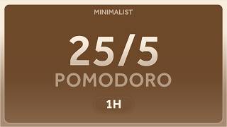 25/5 Pomodoro Timer Brown Noise | 1 Hour for Study & Focus