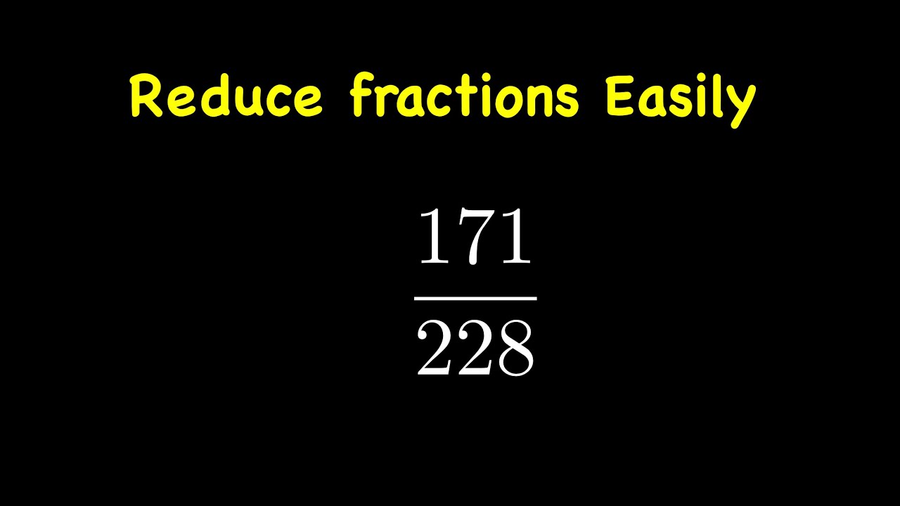 Reduce Big Fractions Easily YouTube Reduce Big Fractions Easily YouTube
