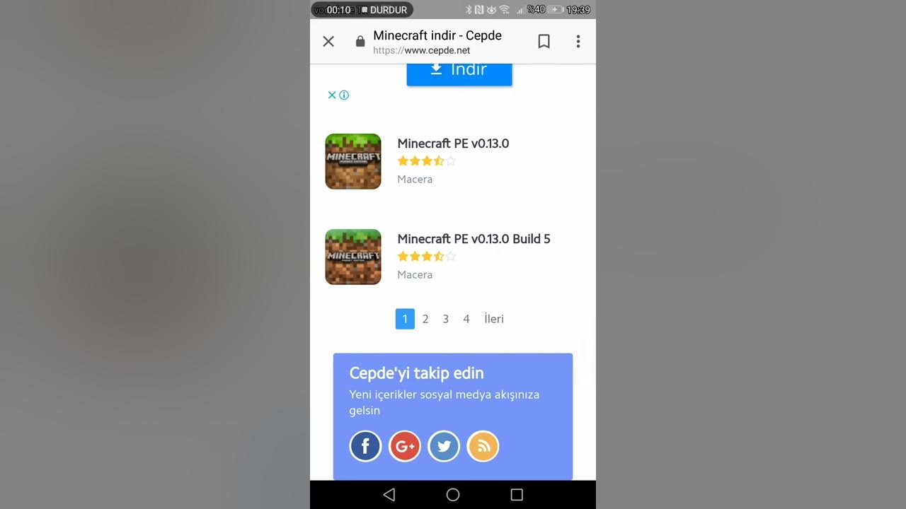 Cepde minecraft pe nas l indirilir youtube