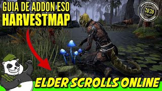 ESO Guia de Addon   Harvestmap   A Melhor forma de coletar recursos para craft  Atualizado 2020