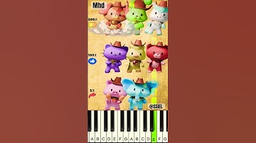 Cotton Eye Joe Smiling Critters Energy Level! @ssielstudio - Piano Tutorial