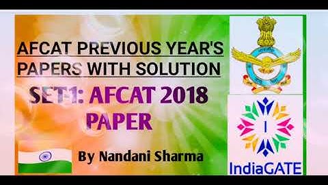 #AFCAT & #EKT || #Previous_Year_paper ||SET-1: AFCAT 2018 ||AFCAT PREVIOUS YEARS PAPER WITH SOLUTION