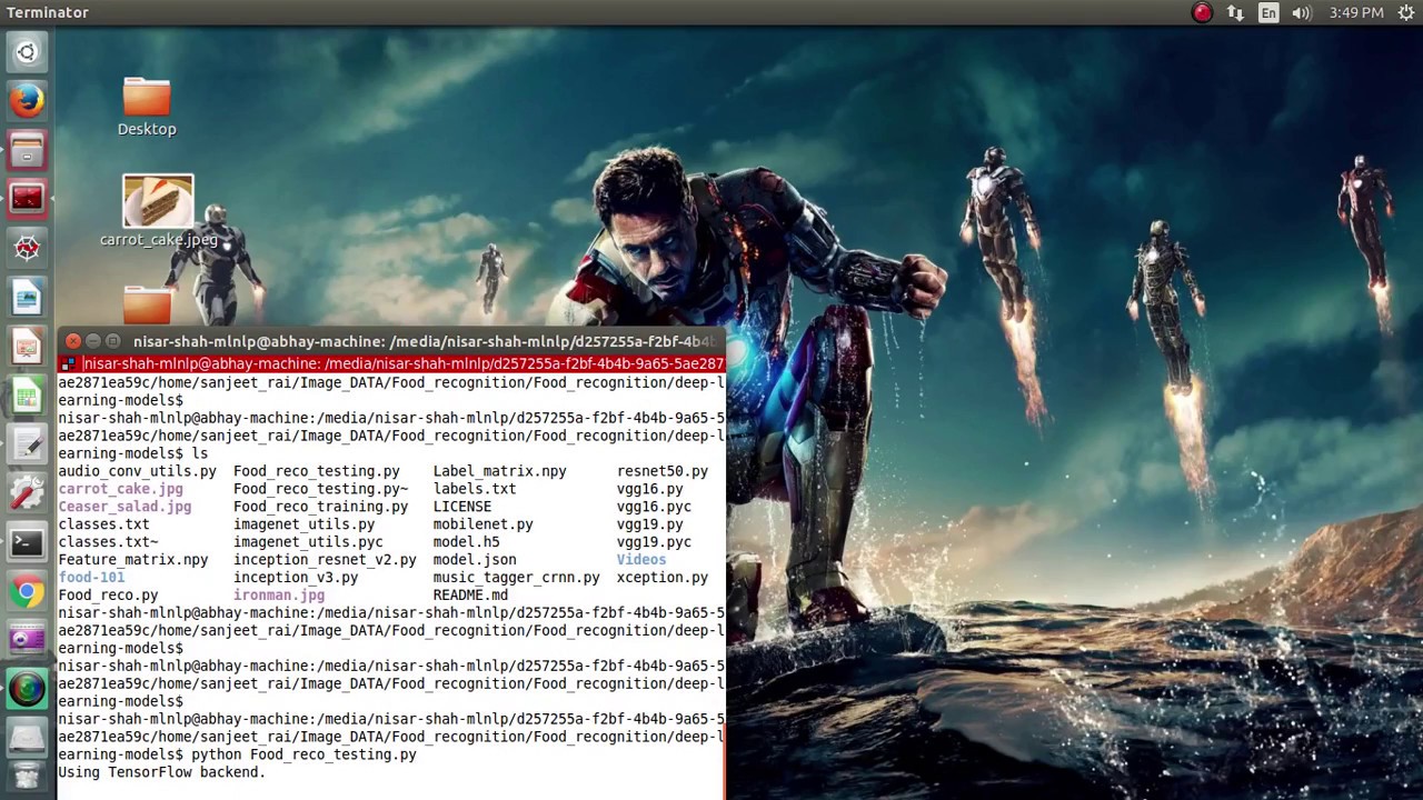 Food recognition using Transfer learning