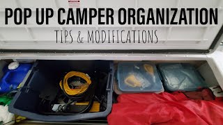 Pop Up Camper Organization & Storage: Tips & Modifications for Organizing Your Pop Up Camper!