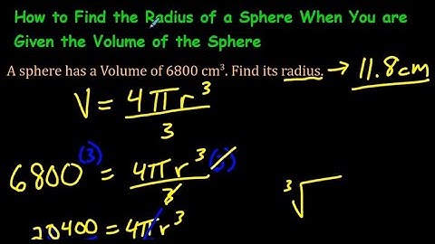 How to Find the Radius of a Sphere Given the Volume