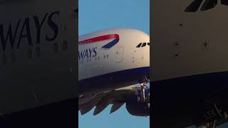 British Airways A380 landing #planespotting #aviation #airplane #travel #landing