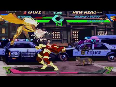 X-Men vs. Street Fighter - Wolverine, Storm vs. Sabretooth, Cyclops 5