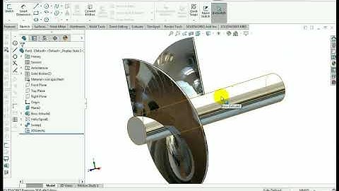 sheet metal screw conveyor blade solidworks