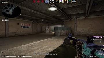 CSGO Dust2 - 1v5 Clutch - MM