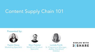 Content Supply Chain 101 (Evolve with 3|SHARE)