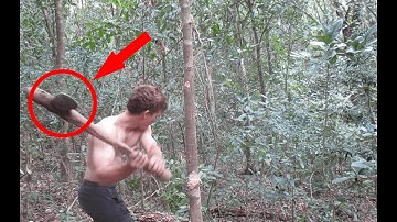 How to make a Stone Axe || Primitive Technology Rj