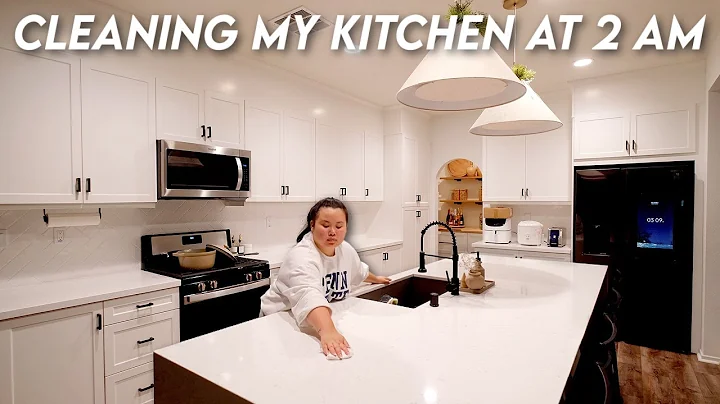 cleaning my MESSY kitchen at 2 AM + COOKING an asi...