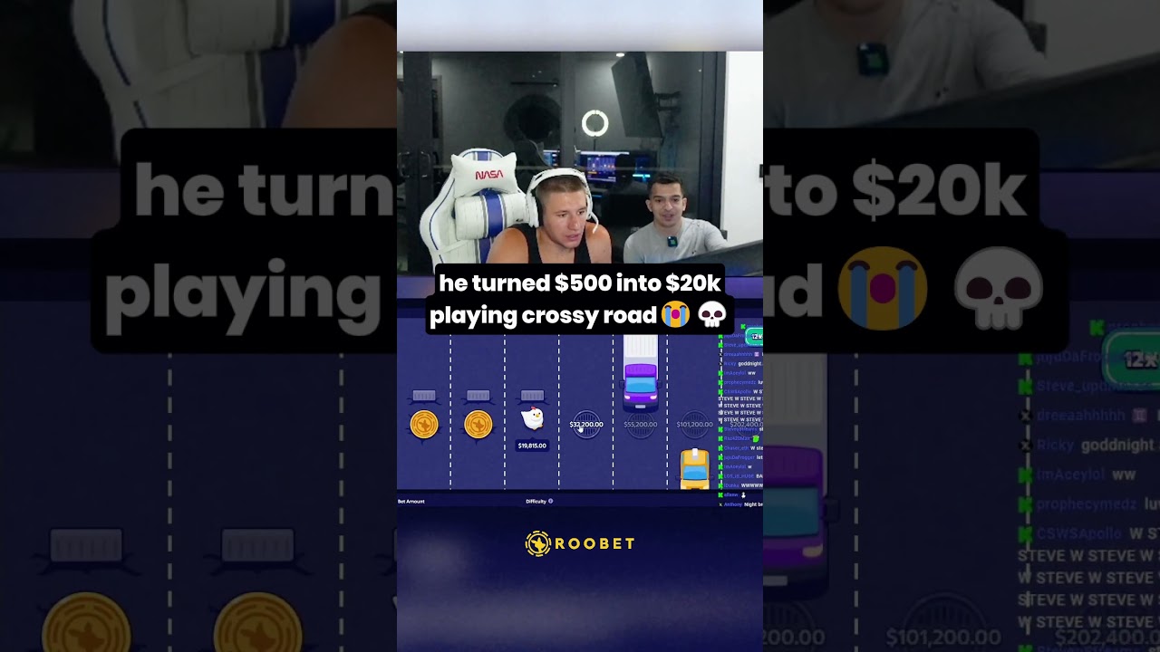 casino rotate game HE TURNED $500 INTO $20,000 PLAYING CROSSY ROAD!! 🔥🤯 casino slots roobet