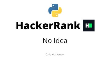 No Idea  || HackerRank Solution