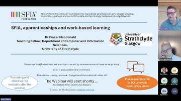 SFIA - apprenticeships and work-based learning - Strathclyde University Webinar 1