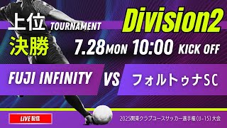 【関東CY U-15 Division2】決勝 FUJI INFINITY vs フォルトゥナSC　  2025関東クラブユースサッカー選手権（U-15）大会