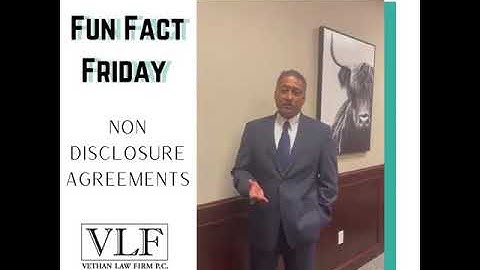 Fun Fact Friday - Non - Disclosure Agreements