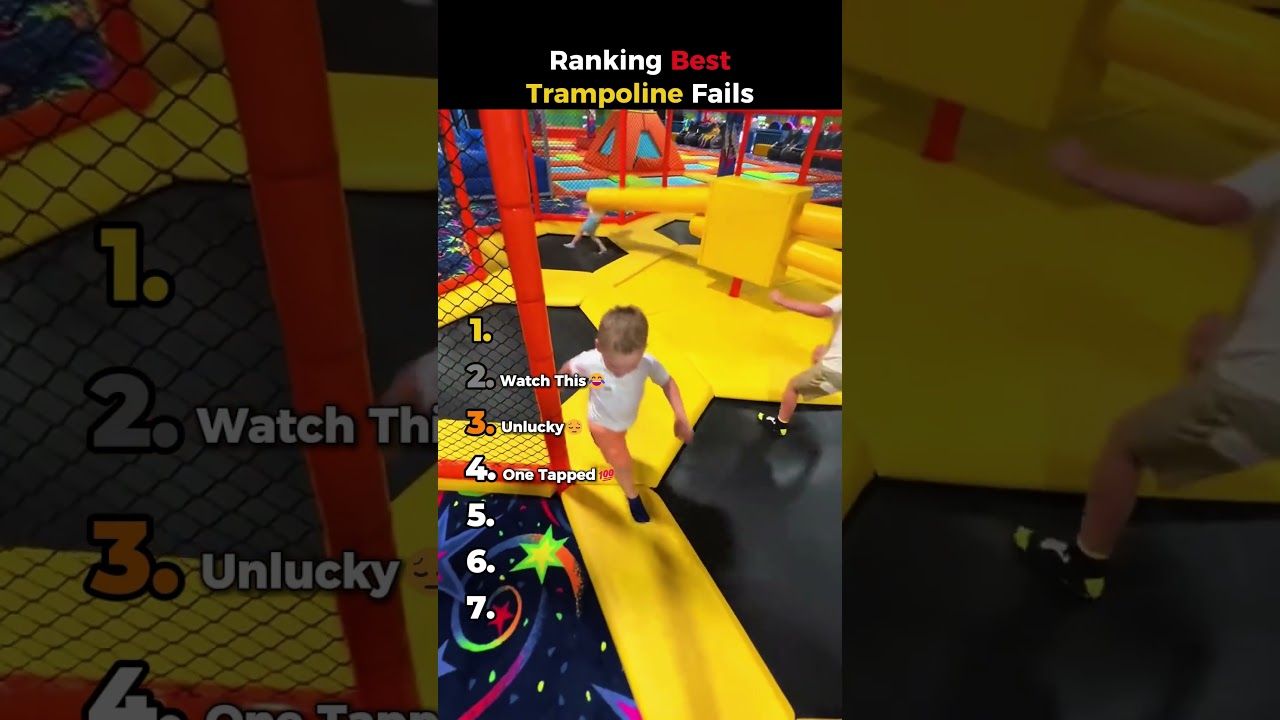 Рейтинг лучших неудачных прыжков на батуте 😂 