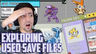 REACTING to FOUR Pre-Owned Pokemon Save Files!