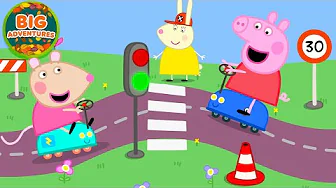 Peppa Pig Drives a TOY Electric Car Adventure🚗 | Little Car Centre | Cartoon for Kids | 18 Minutes