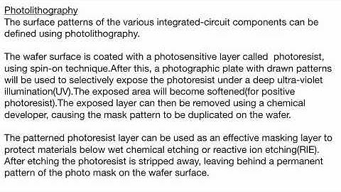 Integrated Circuit Fabrication Process