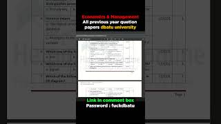 Economics and Management dbatu university all previous year quetion paper (E&M) #shorts #dbatu