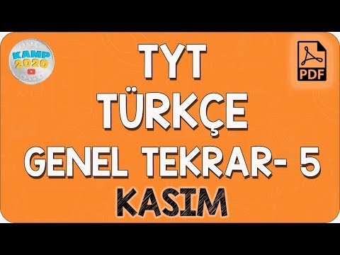TYT Türkçe Genel Tekrar- 5 (Kasım) | Kamp2020