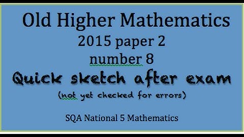2015 old Higher Mathematics paper 2 no. 8