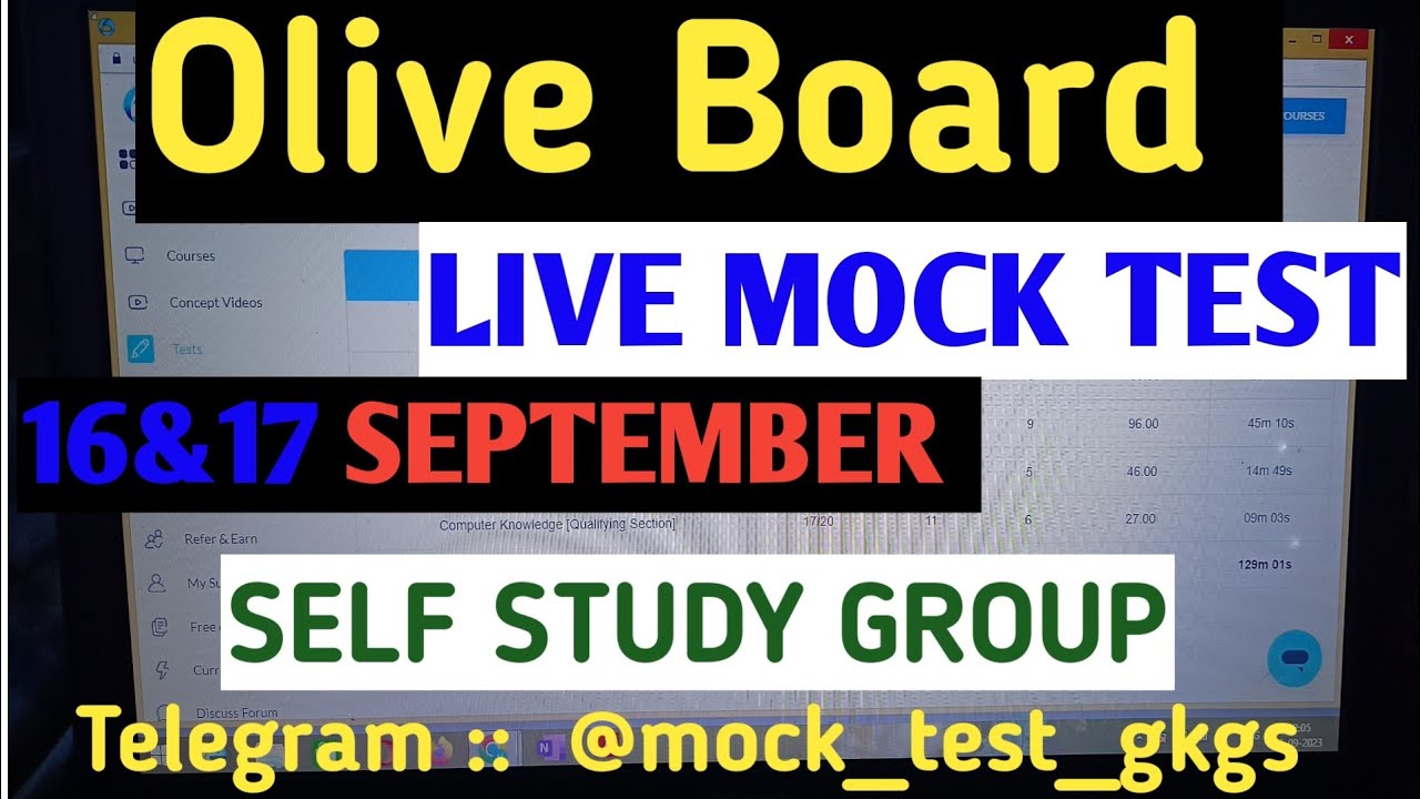 Oliveboard Live Test scores CGL Mains 16 September 2023 CGL MAINS