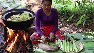 Cooking Baby Corn for Food in the wild - Cook Baby Corn & Eat delicious # 142