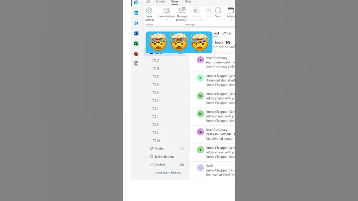 How to organize subfolders in seconds! 🤯 #msoutlook #outlook #email