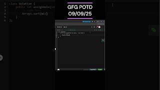 Assign Mice Holes | GFG POTD | 09/09/2025 #coding #gfg #potd #java