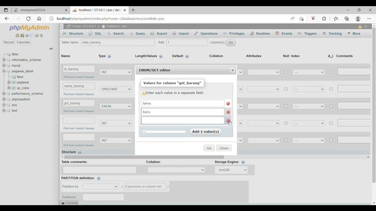 Localhost 127 0 0 1 phpmyadmin 5 1 3 and 1 more page personal microsoft