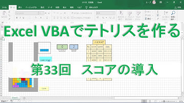 第33回　スコアの導入【テトリスを作る　Excel VBA　プログラミング】プログラミング初心者向け
