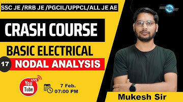# 17 II Nodal Analysis  II  Basic Electrical II Live @ 7:00 PM