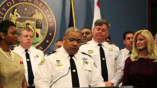 Ronal Serpas retires, Mayor Mitch Landrieu swears in Lt. Michael Harrison