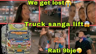 TRUCK SANGA LIFT?RATI 9bje?*we get lost* at munglin bajar |EXPLORING POKHARA vlog viral