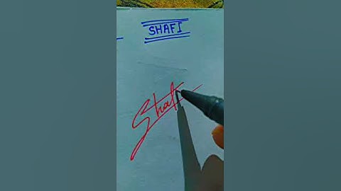 writing short name safi stylish writing short video writer Vishal art