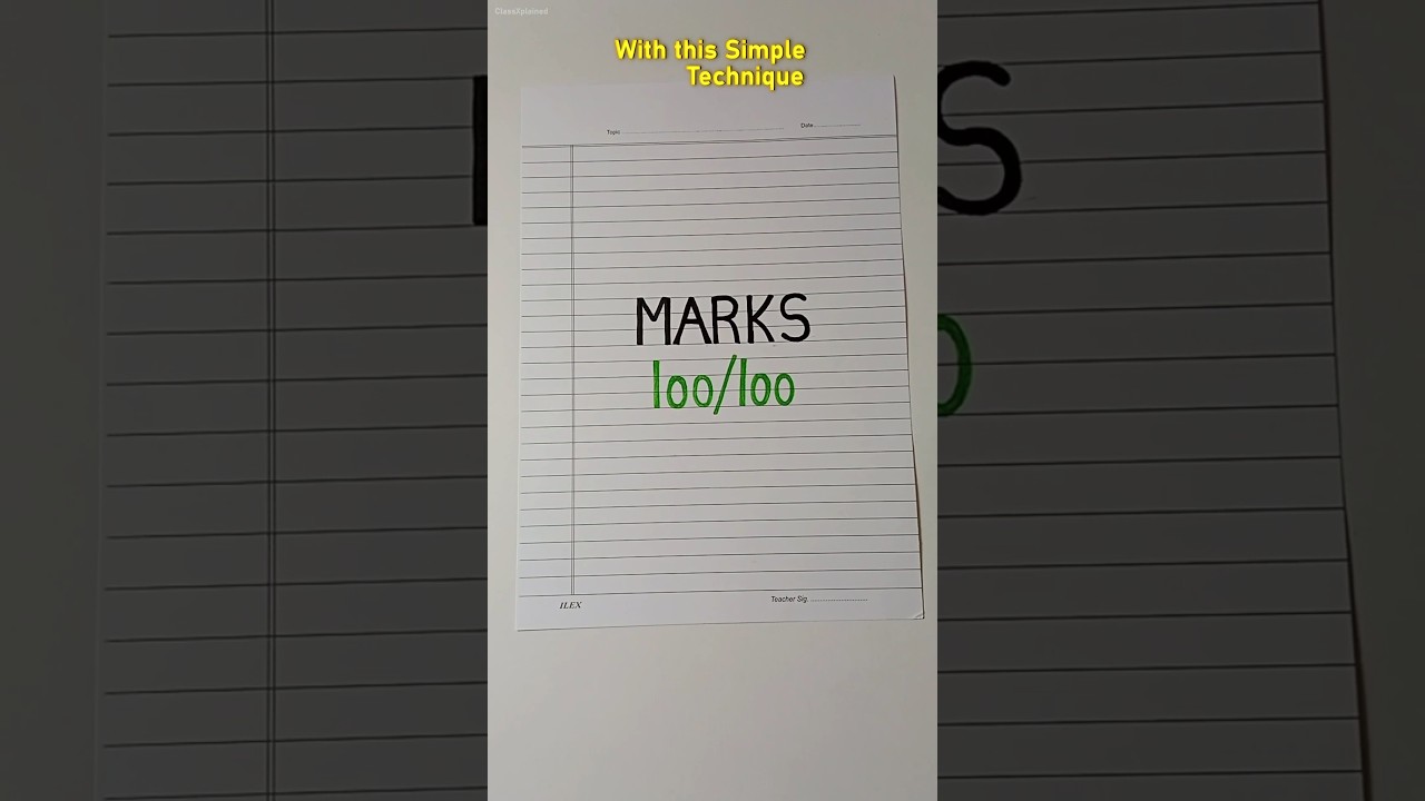 How I Scored Full Marks with This Simple Revision Technique 