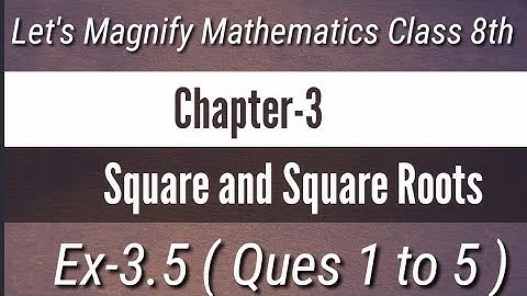 Ex-3.5 || Ques 1 to 5 || Let