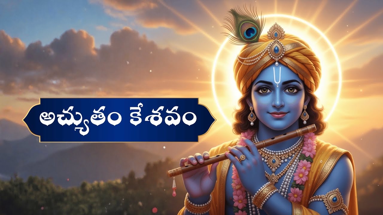 అచ్యుతం కేశవం | Achyutam Keshavam Krishna Damodaram Telugu Lyrics & Meaning #dharmikakathalu