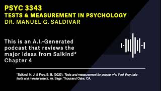 Salkind Chapter 4 [] Validity [] Saldivar [] UTRGV
