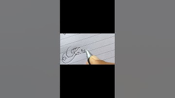 Krishna Name Cursive writing#shorts #calligraphy #handwriting