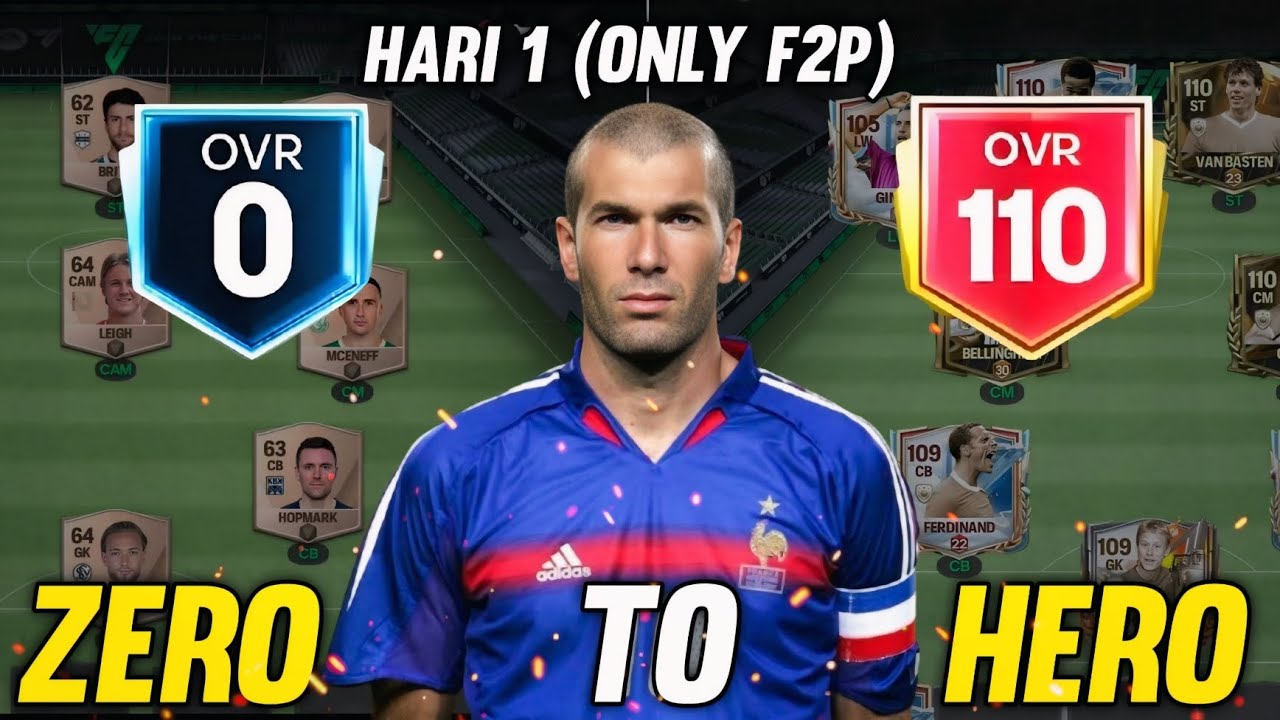 GUA BIKIN AKUN BARU F2P! BUTUH BERAPA HARI UNTUK MENCAPAI OVR 110 DI FC MOBILE (PART 1)