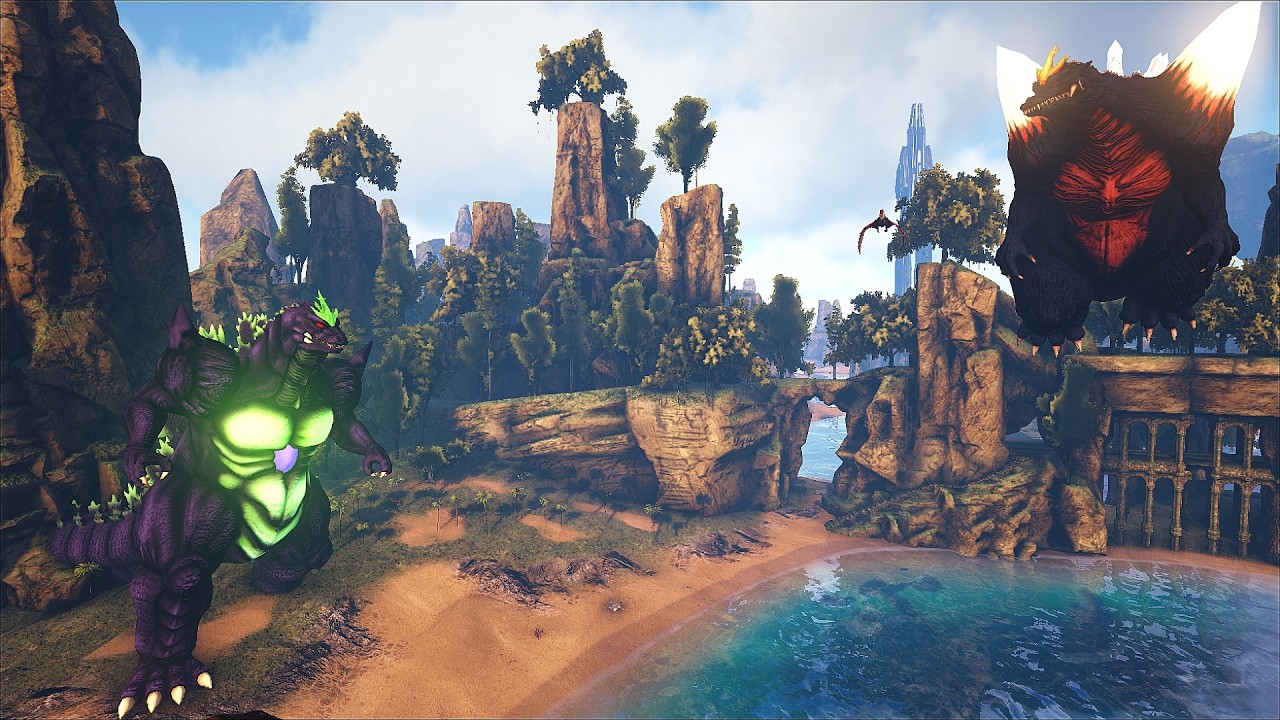 Space Godzilla VS. Super Godzilla! – ARK Survival Evolved (Animated Gameplay)